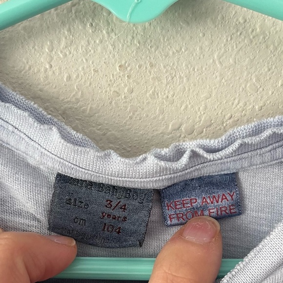 Zara Baby Boy Watercolor House Long Sleeve Blue Shirt Size 3/4 Years - Picture 2 of 8